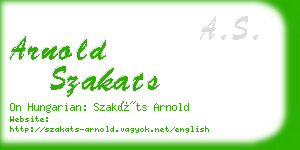 arnold szakats business card